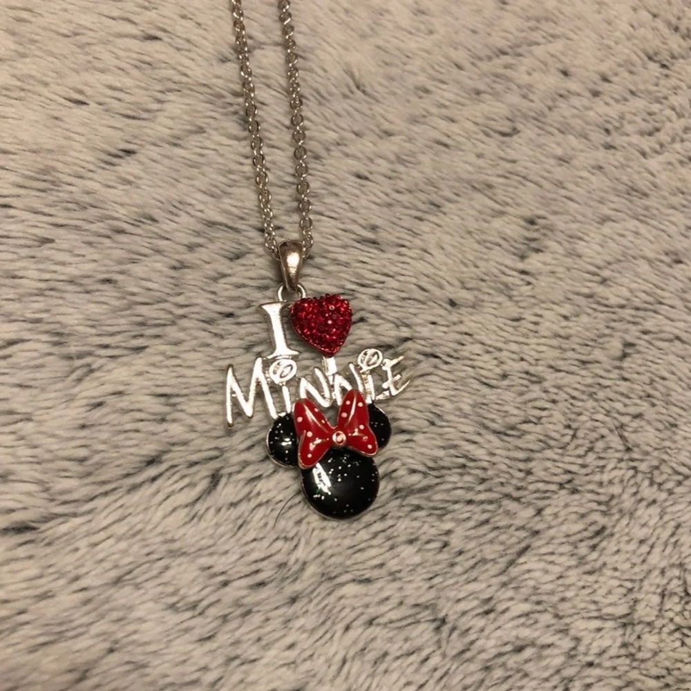 Minnie Mouse Silver Necklace
